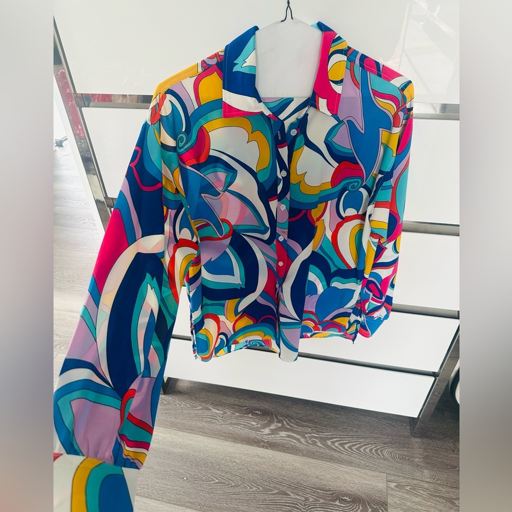 Colorful Abstract Women's Top